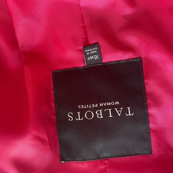 Talbots Vibrant Red Ribbed Cape - Picture 4 of 5